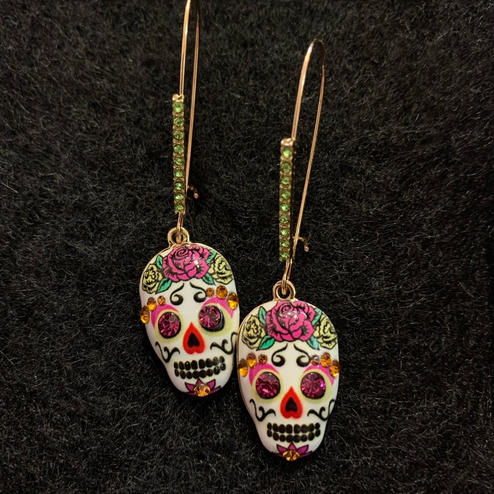 Betsey Johnson Sugar Skull Earrings